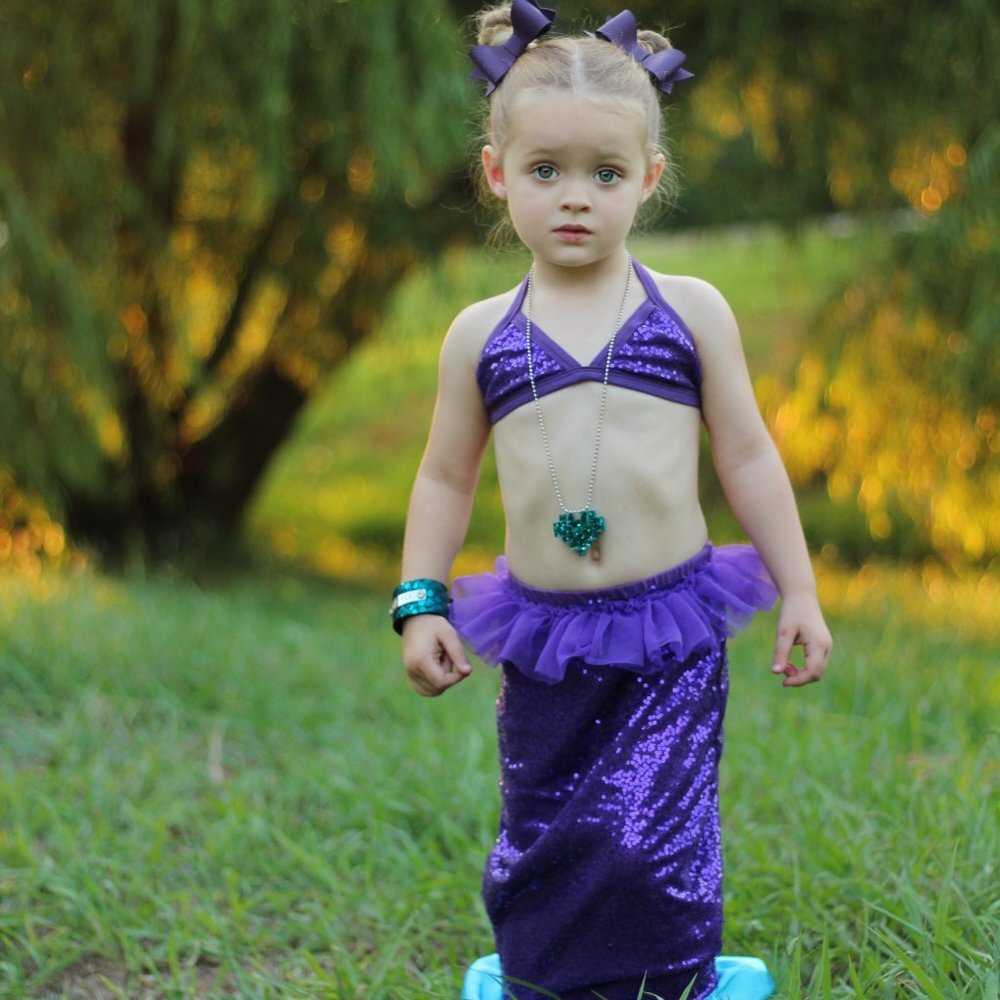 Custom Bundle Mermaid Costume For Toddler Girls - Picture 8 of 9